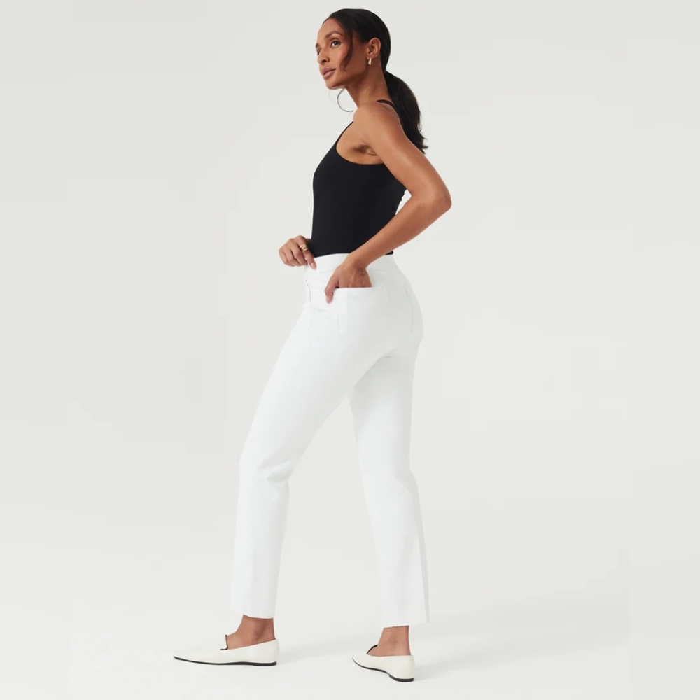 NWT! SPANX Slim Straight Pant Classic White Avail sizes: Small Tall, XL tall - Picture 3 of 12